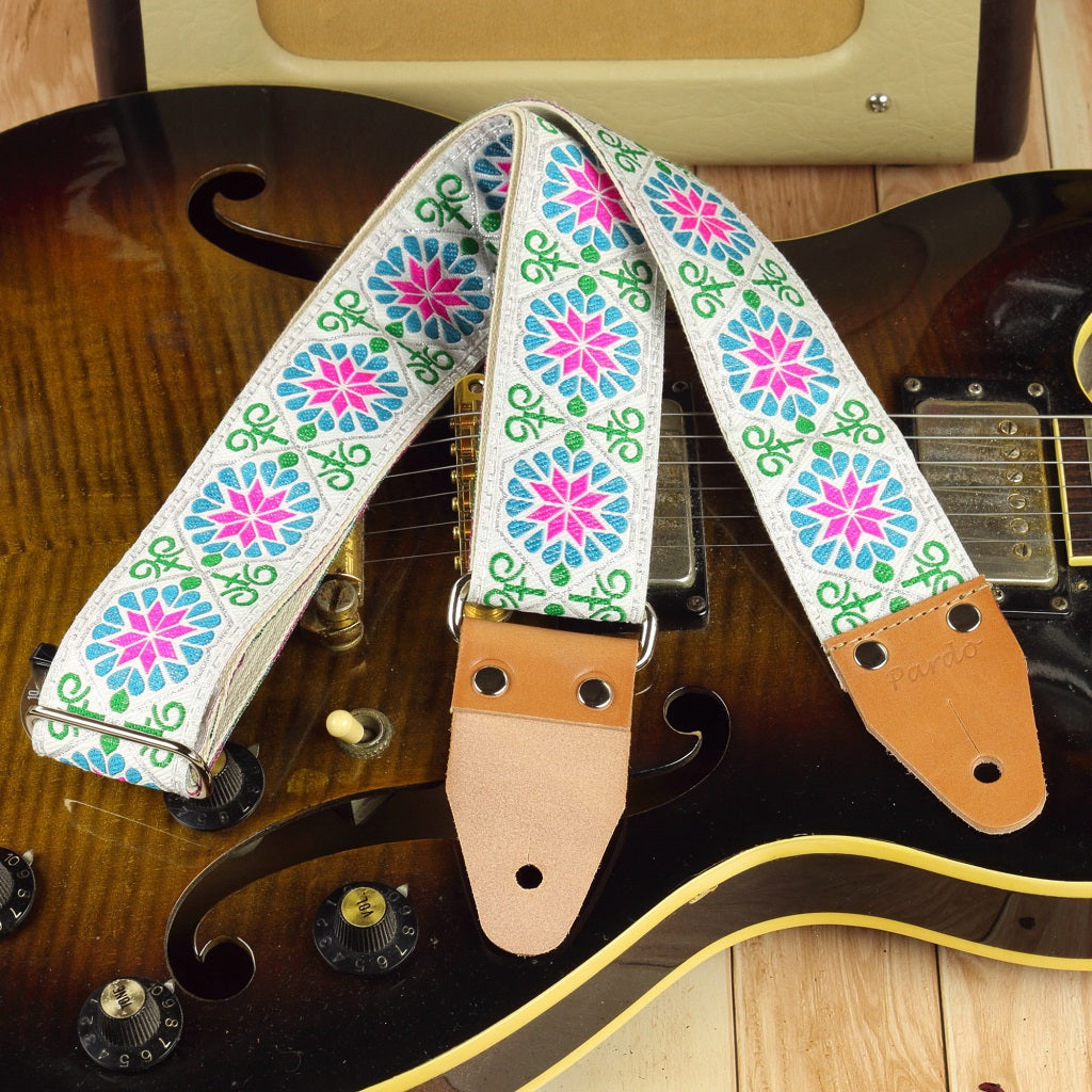 Bohemian electric guitar strap