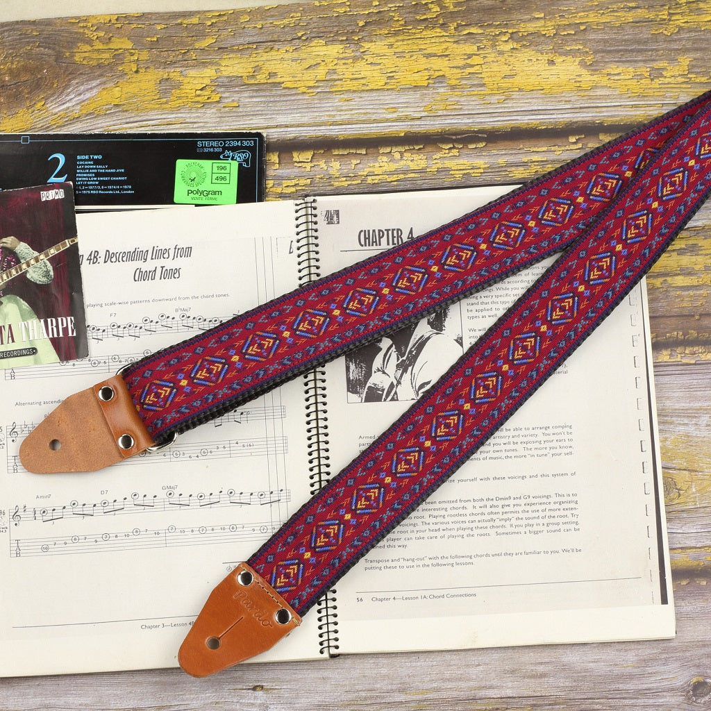 70 inch long -  Ethnic jacquard guitar strap model Cree