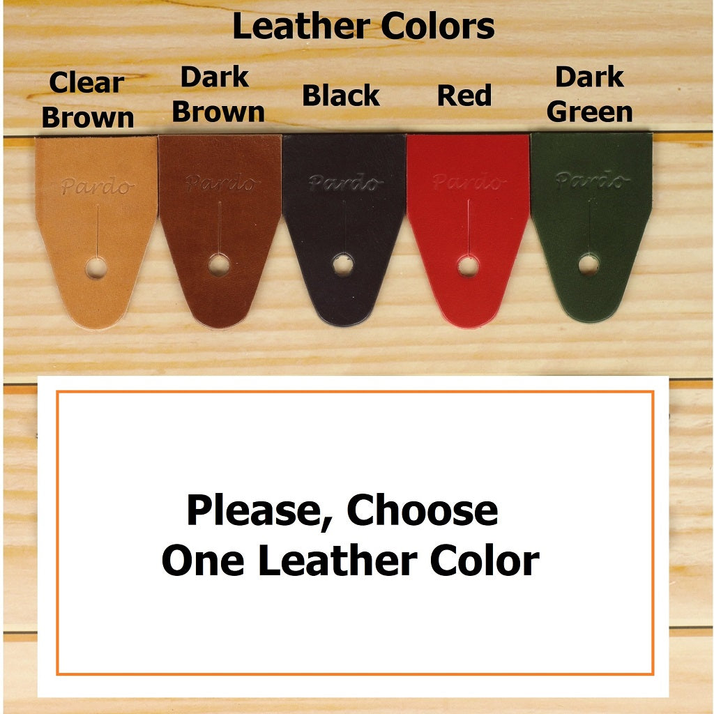 Leather end colors available
