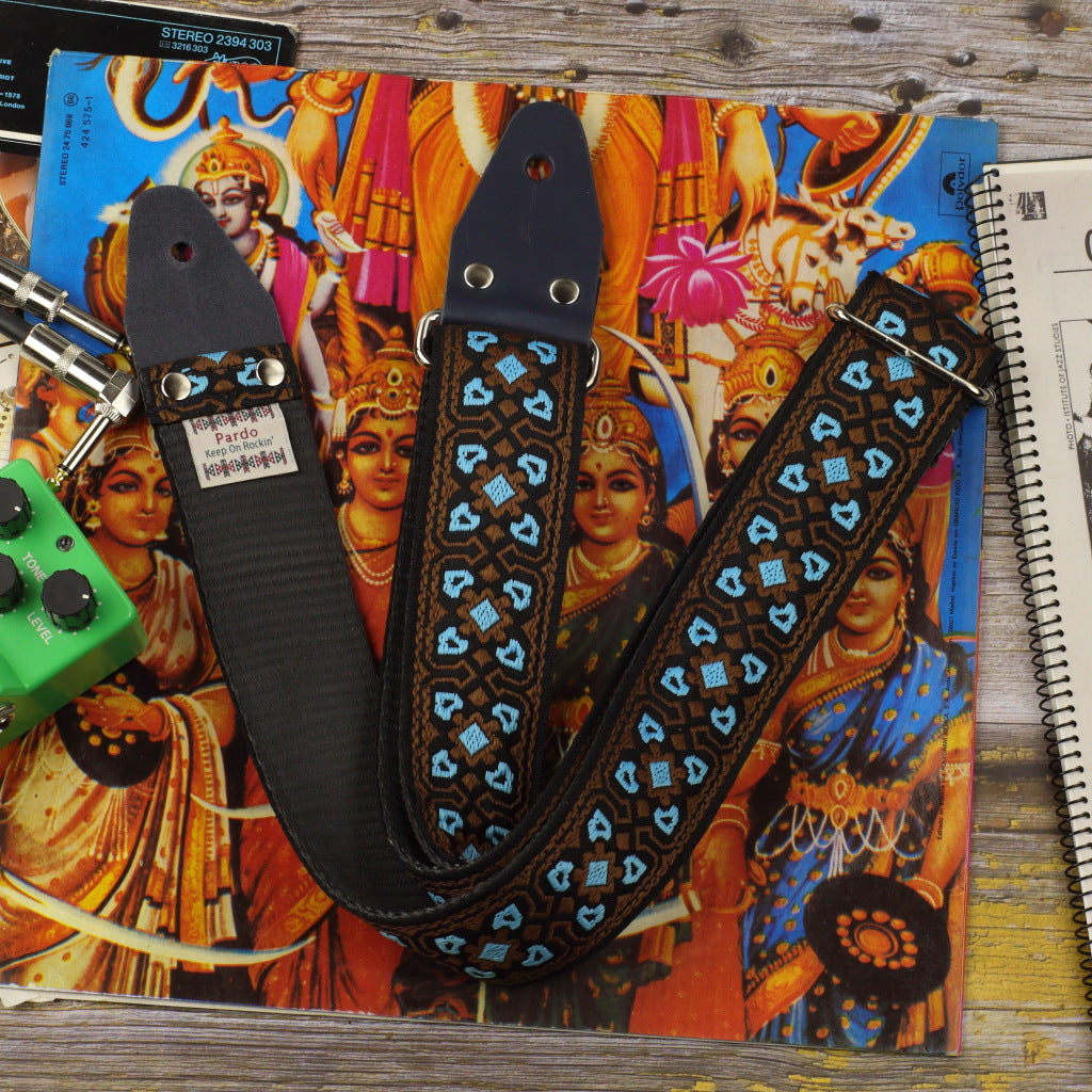 Psychedelic guitar strap Pardo model Montblau
