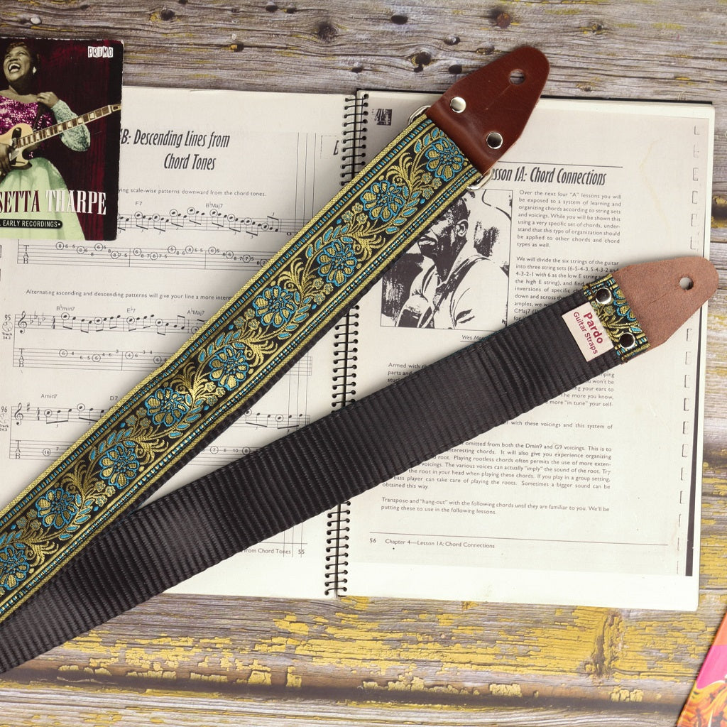 Seatbelt Guitar strap Flowers November - Pardo Guitar Straps