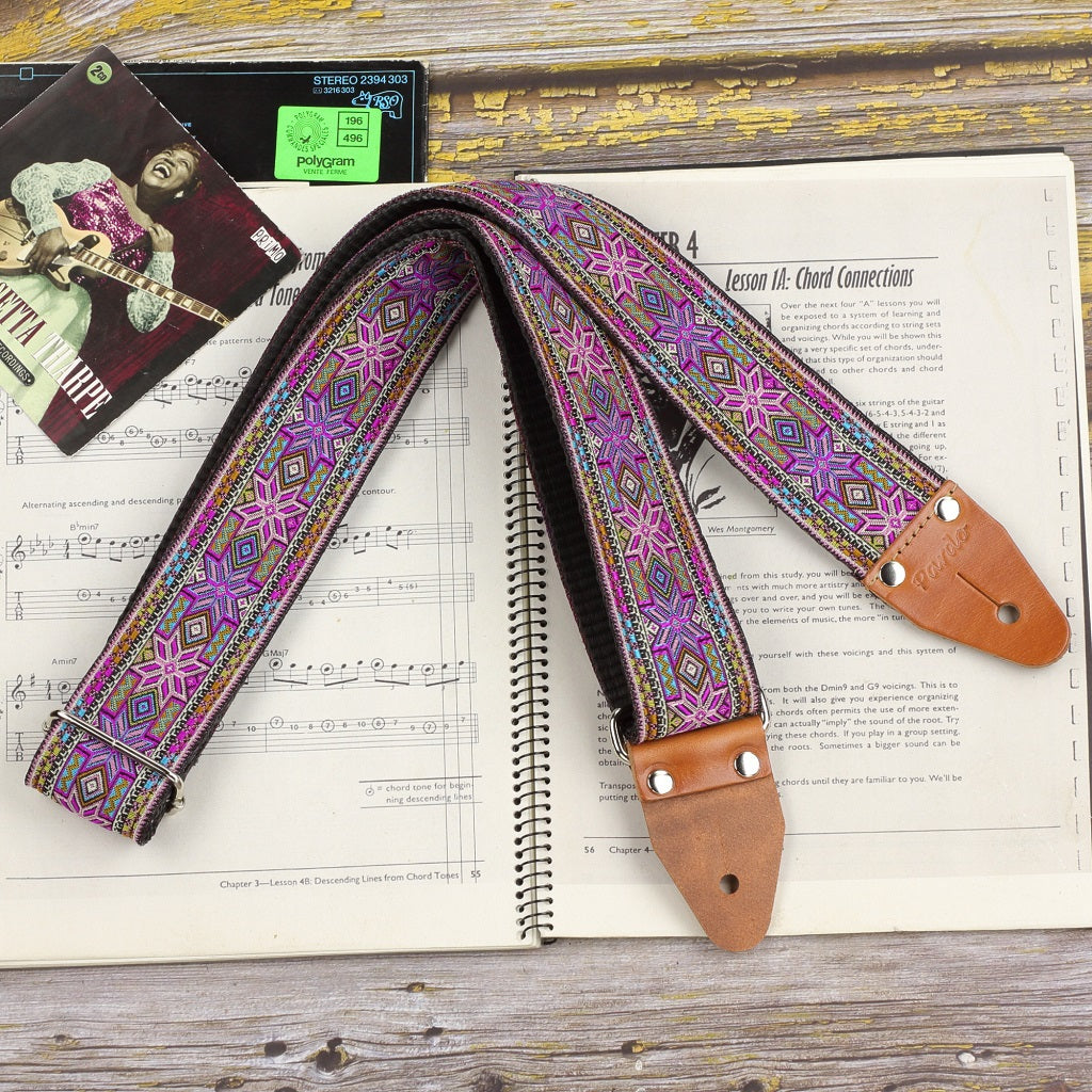 Vibrant Stars Guitar Strap – A Bold & Colorful Statement