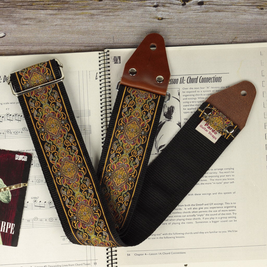 Wide seatbelt guitar straps Pardo