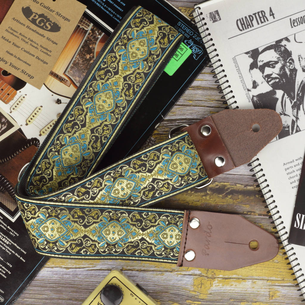 Blue Royal: Blue Psychedelic Guitar Strap