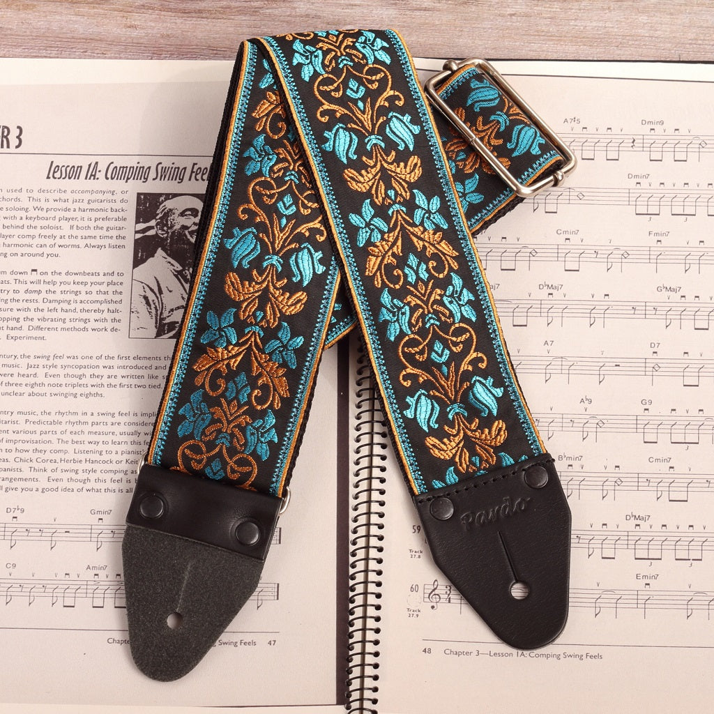 Channel your inner free spirit. This wide, comfortable strap blends hippie vibes with floral patterns for a nostalgic yet practical accessory.