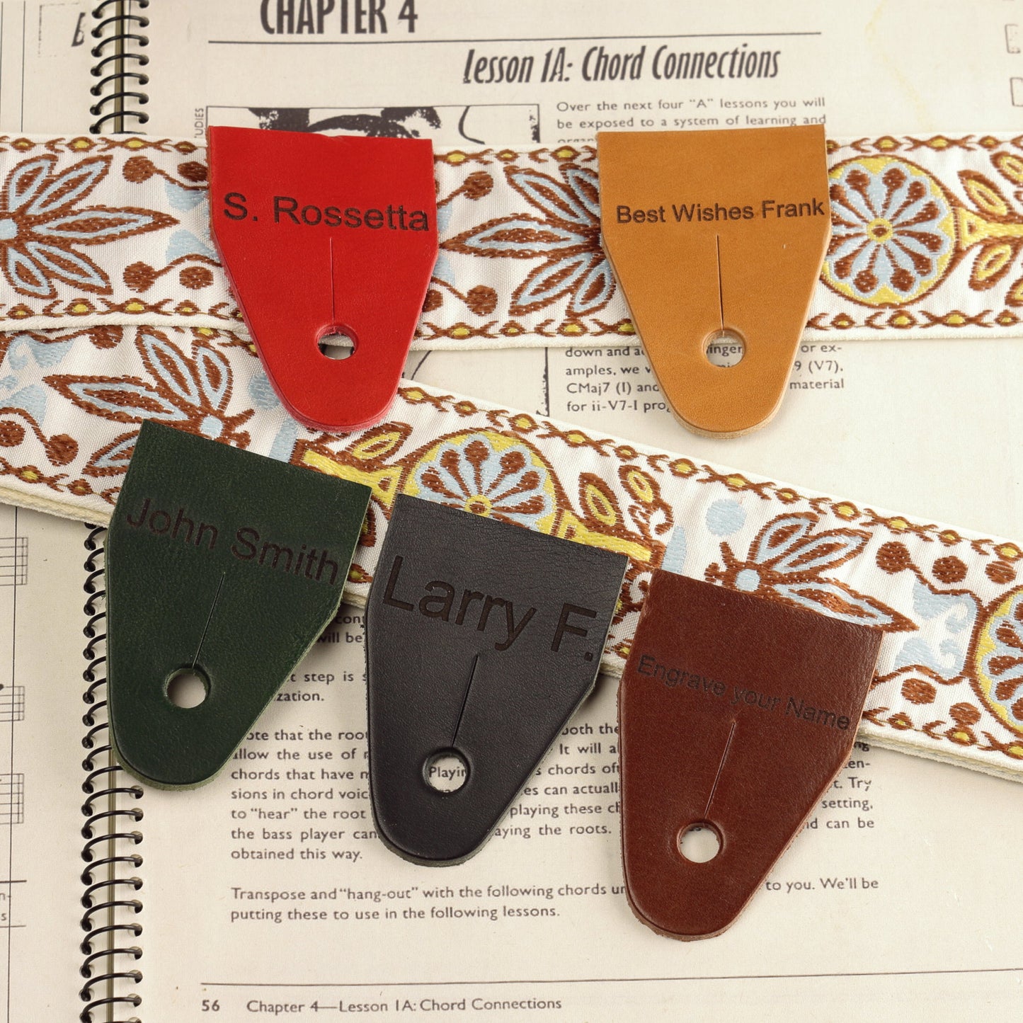 Engraved guitar strap- Gift for guitarist - guitar strap personalized