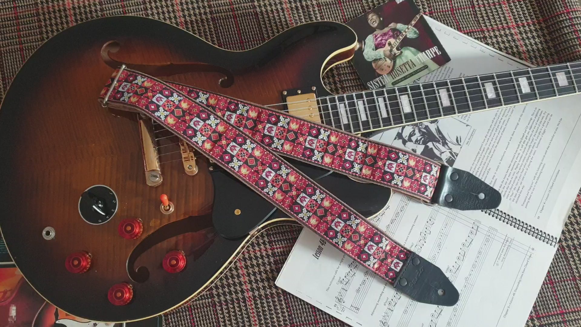 Jimi Hendrix guitar strap famous artists model Woodstock - Pardo Guitar Straps