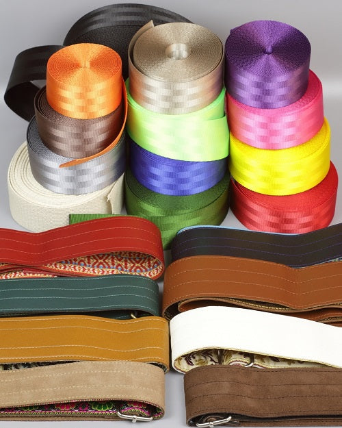 Backside materials and colors available from Pardo Guitar Straps