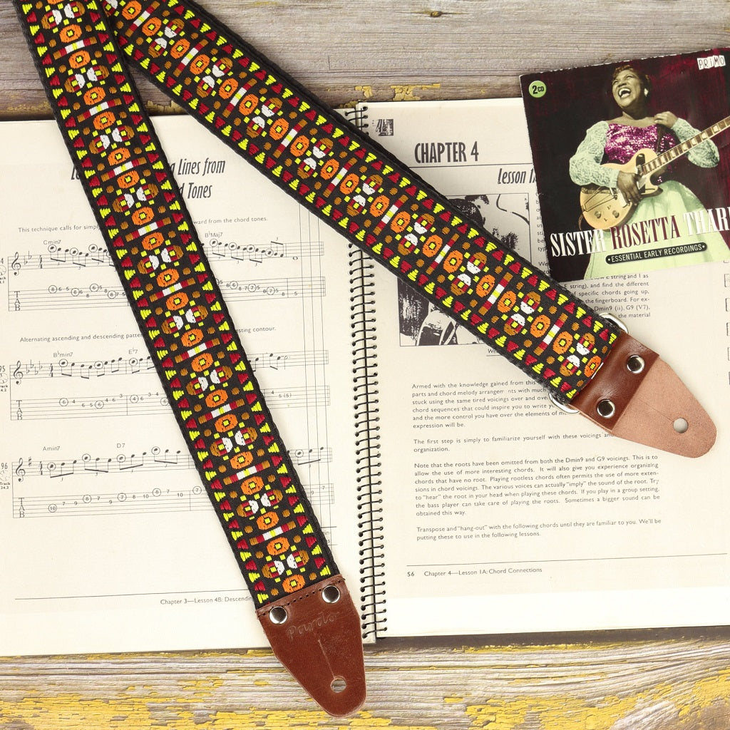 jacquard guitar strap model Watchman- Pardo Guitar Straps