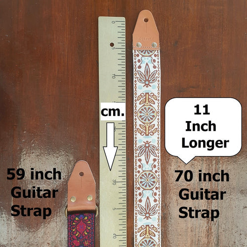 guitar strap length :standard versus extended Size in Guitar straps