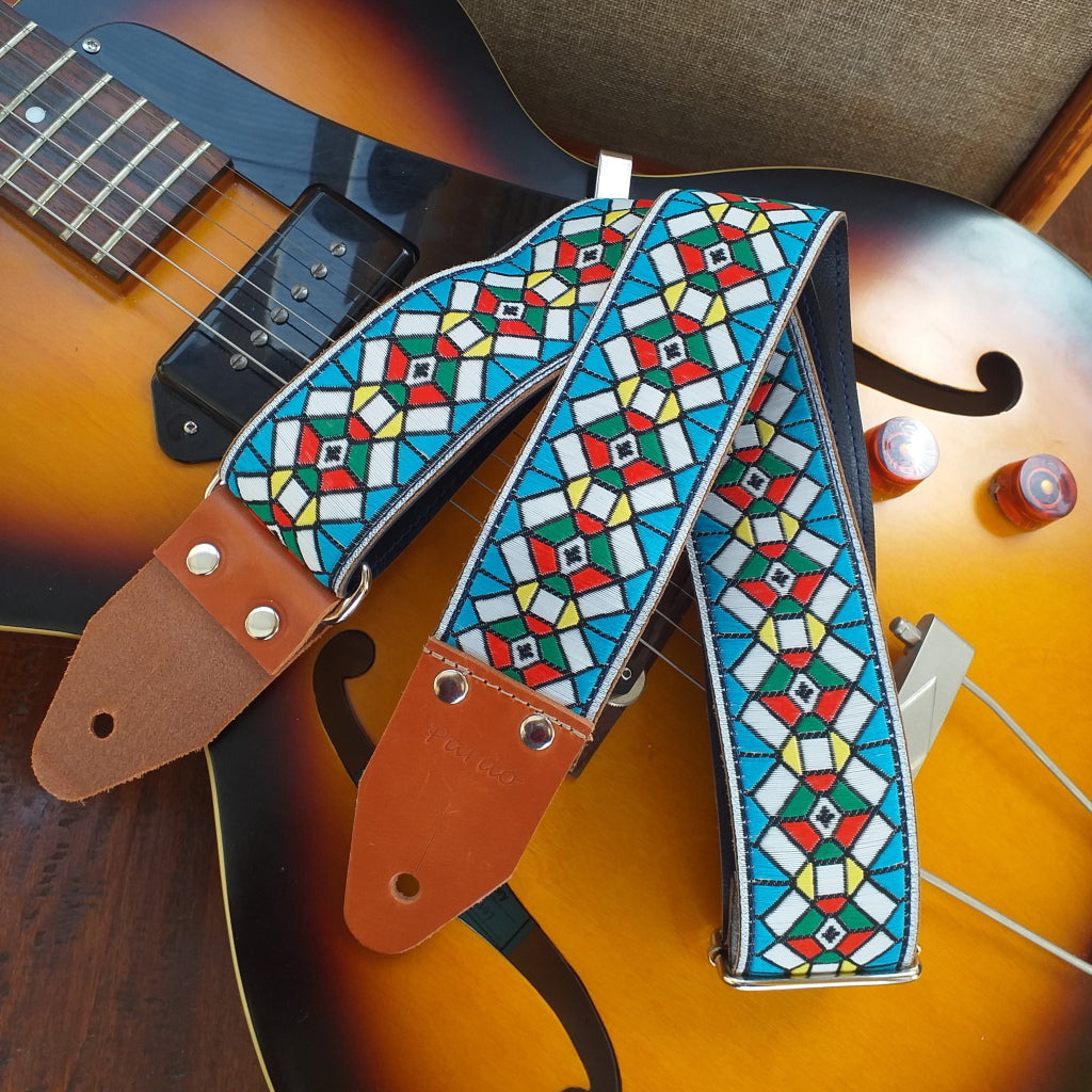 70 inch Blue Wight Jimi Hendrix extra long Pardo guitar strap