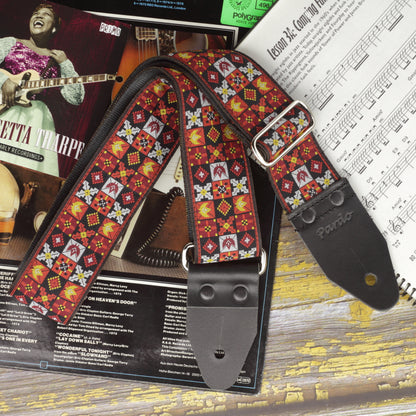 70 inch Jimi Hendrix guitar strap model Woodstock Pardo Straps