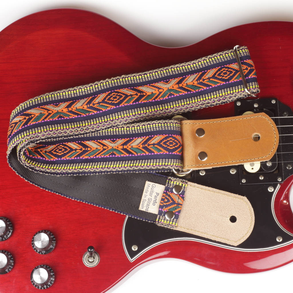 Arrows Pardo guitar Straps Handmade strap for guitar and bass hippie replica from the 60s