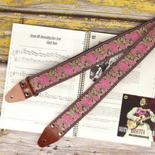 Azalea electric guitar strap with flowers - Pardo Guitar Straps