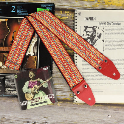 70 inch red hootennany guitar strap
