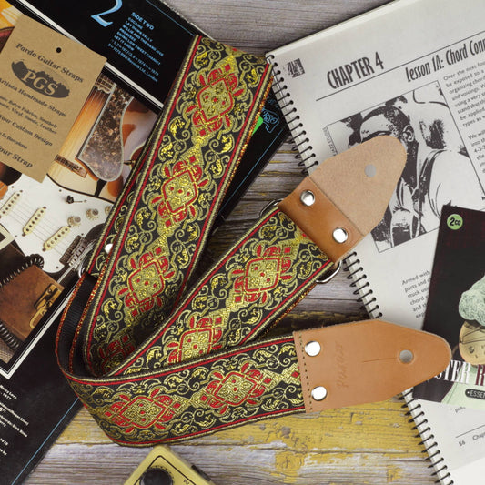 Pardo Outlet guitar straps with backing seatbelt
