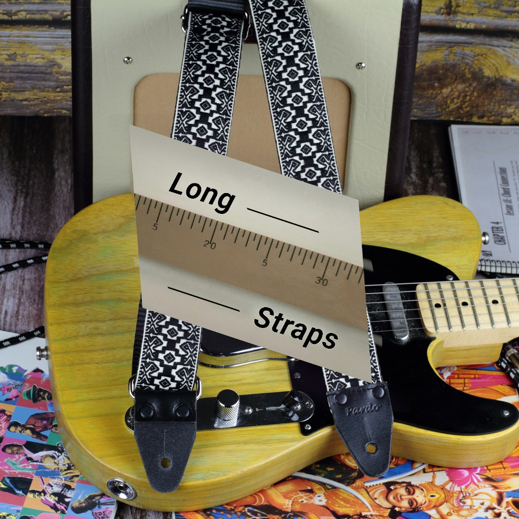Pardo 70 inch embroidered guitar straps models