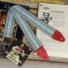 Blue hootenanny guitar strap ethnic