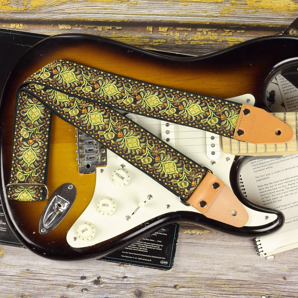 Pheasant Boho guitar strap