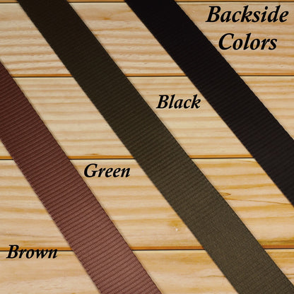 Backing seatbelt: black green, brown