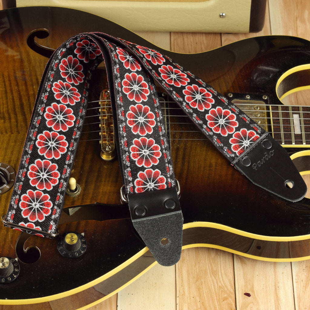 Best guitar strap Floral red