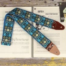 Blue Woodstock Hendrix guitar strap