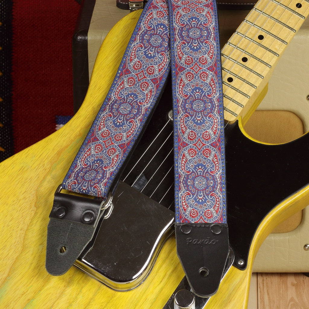 Blue Efrit Psychedelic Guitar Strap