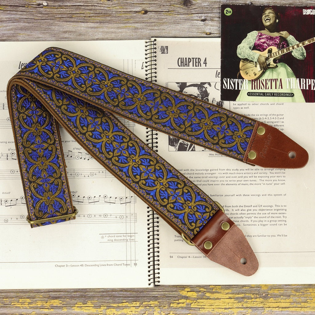 Cool Pardo guitar strap model Celtic Blue