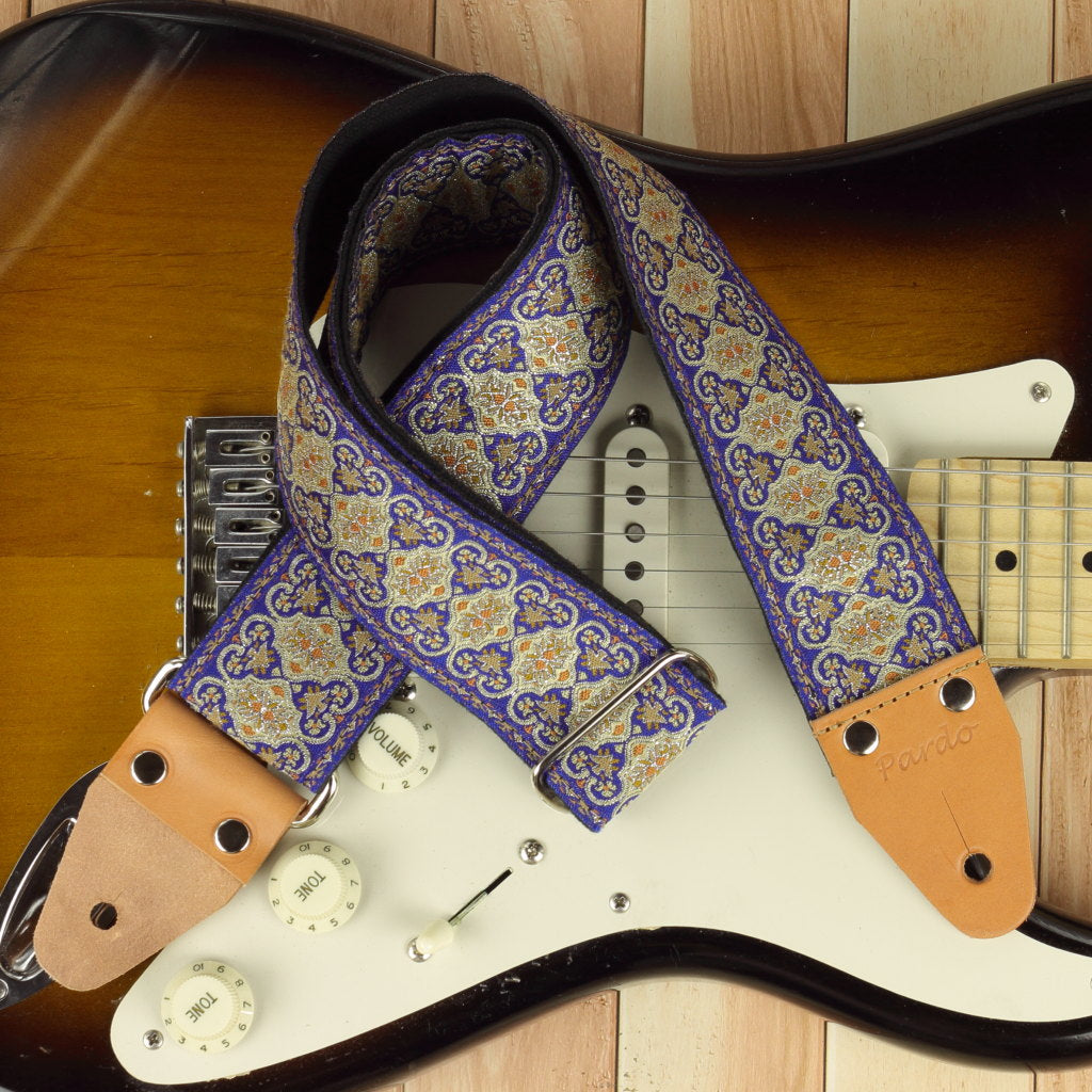 Craftsman guitar strap Blue Gothian