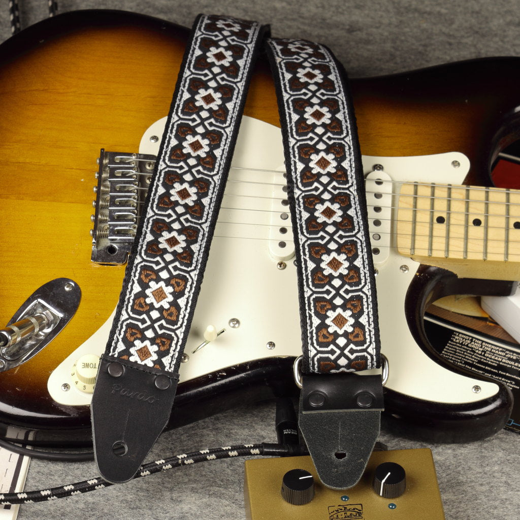 Embroidered guitar strap model Montblanc - Pardo Guitar Straps