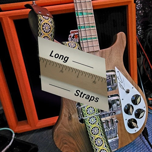 Extra long guitar strap models from Pardo Guitar Straps
