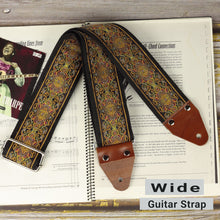 Extra wide seatbelt guitar strap Pardo model Brown Royal