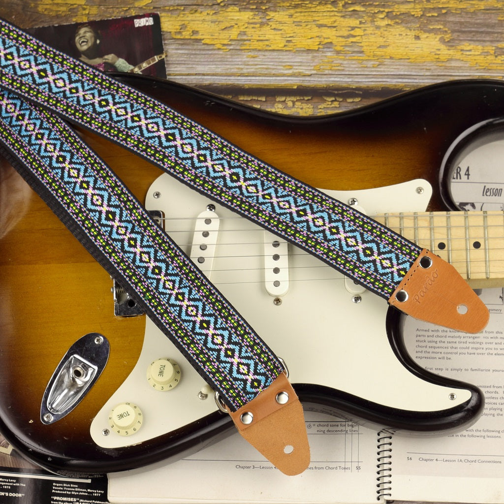 Famous Bob Marley guitar strap Blue
