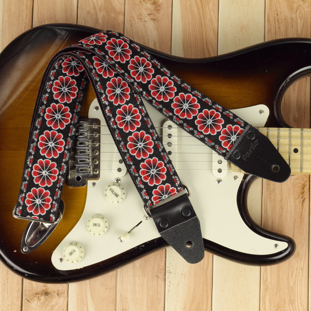 Floral guitar strap