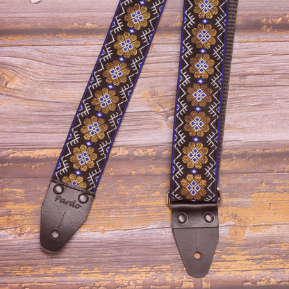 flowers guitar strap Daisy gold