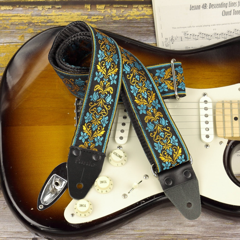 Goldie floral guitar strap - Pardo guitar straps