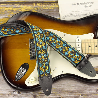 Goldie model Pardo Straps - Floral guitar strap