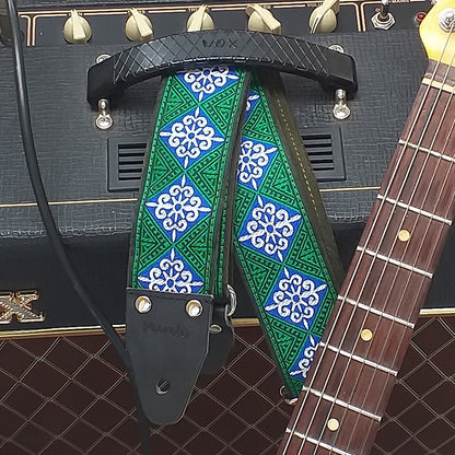 Green Cross Pardo guitar straps hippie strap