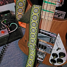 Green Moss floral guitar strap - Pardo Guitar Straps