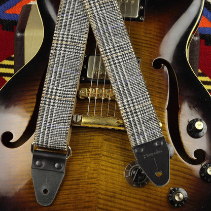 Guitar strap Tweed Plaid Black
