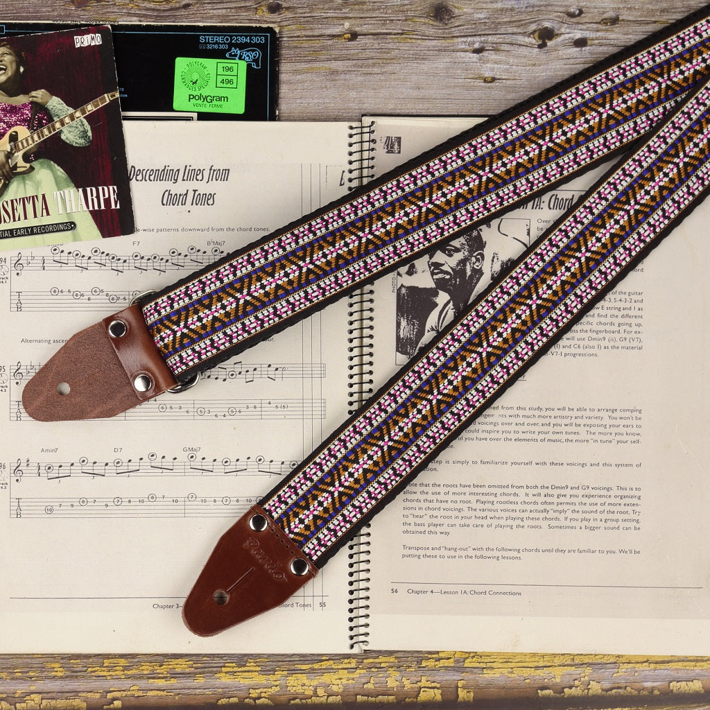 Handmade guitar strap with legendary style