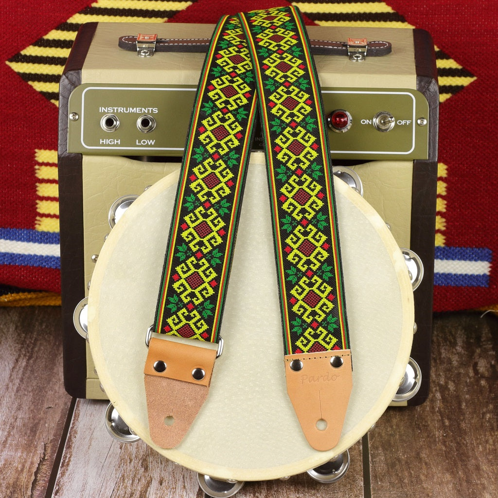 Hippie guitar strap with native pattern Jocker