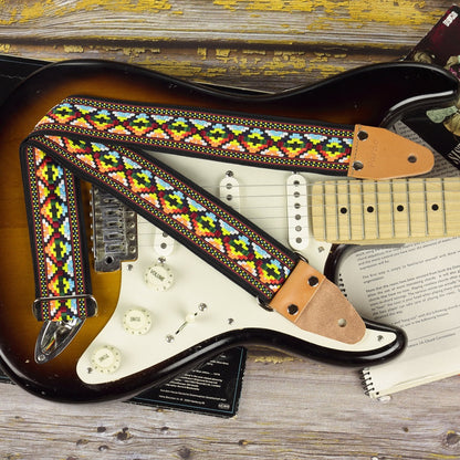 Indigenous guitar strap cheyenne