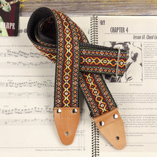 Jacquard pattern Bob Marley guitar strap red