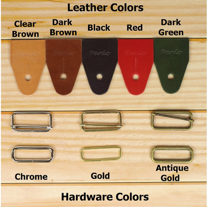 Leather end and Hardware colors available