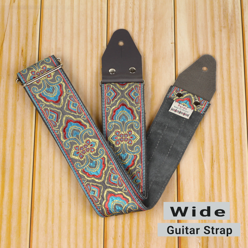 Luxury guitar strap backing suede