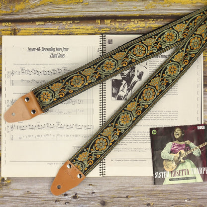 October floral Guitar Strap