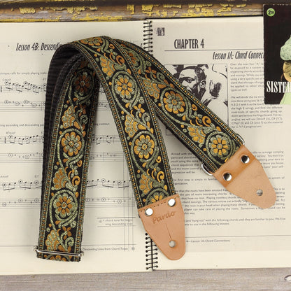 October model Floral guitar strap