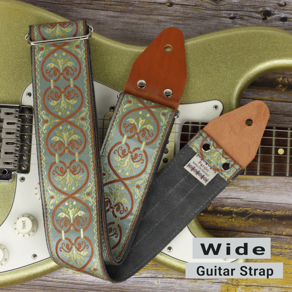 Pardo wide hippie guitar strap model Zeleste