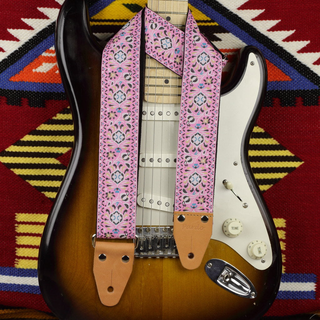 Pardo guitar strap model Pink Pheasant